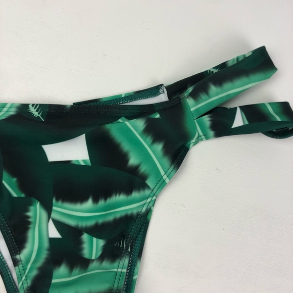 🎁Bundle 4 Free! Green Palm Print Cheeky Bikini Bottoms - Picture 4 of 10
